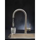 Reginox Huron RVS maišytuvas plautuvei su ištraukiamu dušeliu, brushed stainless steel spalva, R34576