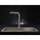 Reginox Palm RVS maišytuvas plautuvei su ištraukiamu dušeliu, brushed stainless steel spalva, R34583