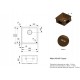 Reginox Miami Copper 40x40 nerūdijančio plieno plautuvė, vario spalva, R30707
