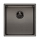 Reginox Miami 40x40 nerūdijančio plieno plautuvė, gun metal spalva, R30691