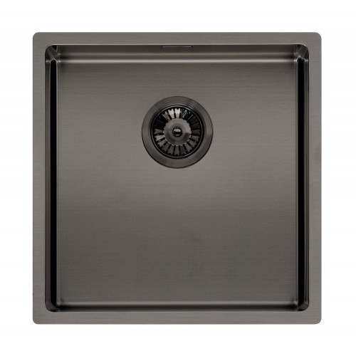Reginox Miami 40x40 nerūdijančio plieno plautuvė, gun metal spalva, R30691