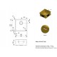 Reginox Miami Gold 40x40 nerūdijančio plieno plautuvė, aukso spalva, R30714