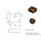 Reginox Miami Copper 50x40 nerūdijančio plieno plautuvė, vario spalva, R30738