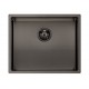 Reginox Miami 50x40 nerūdijančio plieno plautuvė, gun metal spalva, R30721
