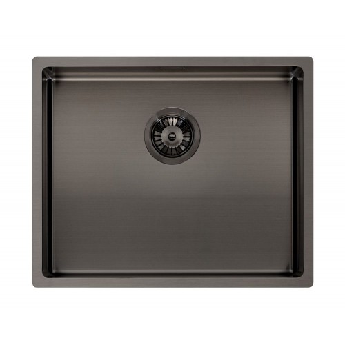 Reginox Miami 50x40 nerūdijančio plieno plautuvė, gun metal spalva, R30721