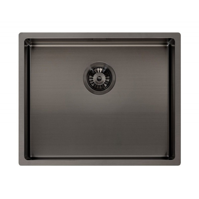 Reginox Miami 50x40 nerūdijančio plieno plautuvė, gun metal spalva, R30721