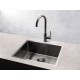 Reginox Miami 50x40 nerūdijančio plieno plautuvė, gun metal spalva, R30721