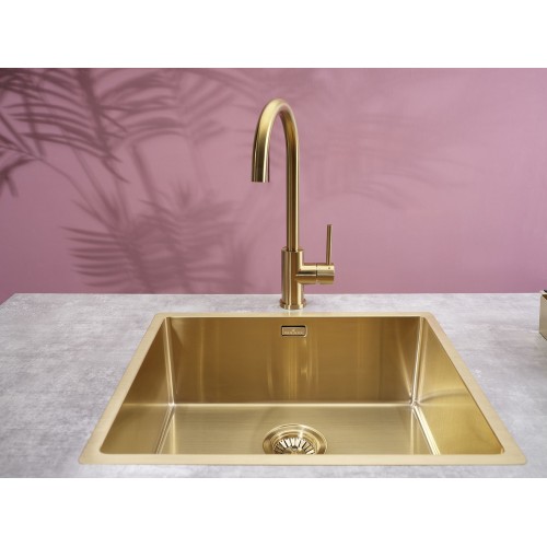 Reginox Miami Gold 50x40 nerūdijančio plieno plautuvė, aukso spalva, R30745