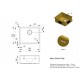Reginox Miami Gold 50x40 nerūdijančio plieno plautuvė, aukso spalva, R30745