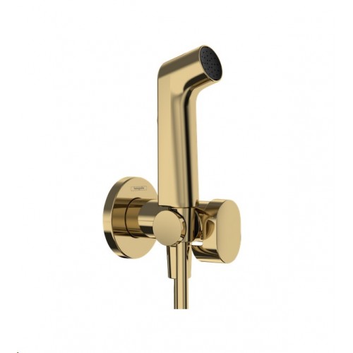 Hansgrohe bidete dušelio komplektas su vandens maišytuvu Eco Smart, laikikliu ir 125 cm žarna, spalva polished gold optic