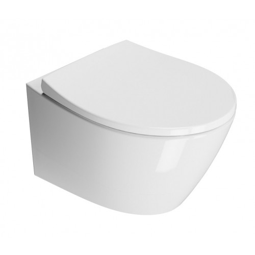Tece wc rėmas su juodos spalvos klavišu ir GSI Modo Swirlflush® pakabinamas klozetas su dangčiu