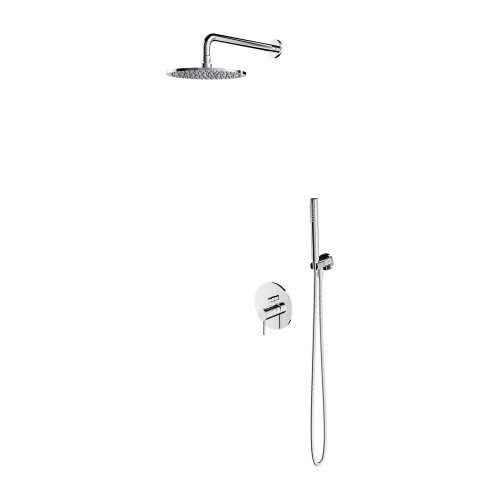 Omnires Ygric Y35 potinkinė dušo sistema su maišytuvu, stacionari dušo galva 25 cm, chromas, SYSY35CR