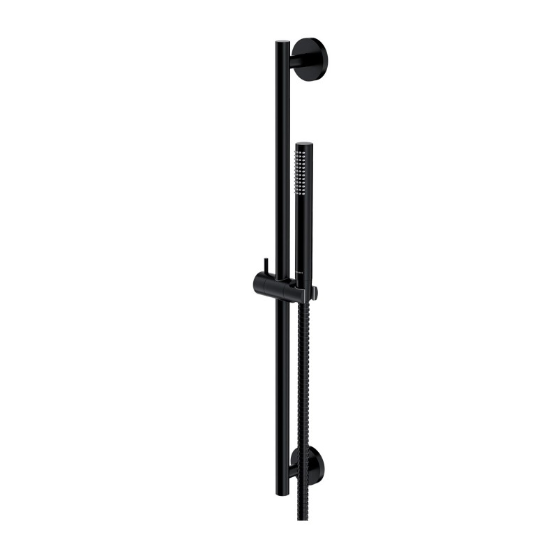 Omnires dušo stovo komplektas su rankiniu dušeliu ir žarna 150cm, juoda spalva, MICROPHONE-SBL