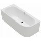 Villeroy & Boch Oberon 2.1 kampinė vonia su priekiniu uždengimu ir sifonu, kairinė, 180x80 cm, blizgi balta