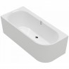 Villeroy & Boch Oberon 2.1 kampinė vonia su priekiniu uždengimu ir sifonu, kairinė, 180x80 cm, blizgi balta