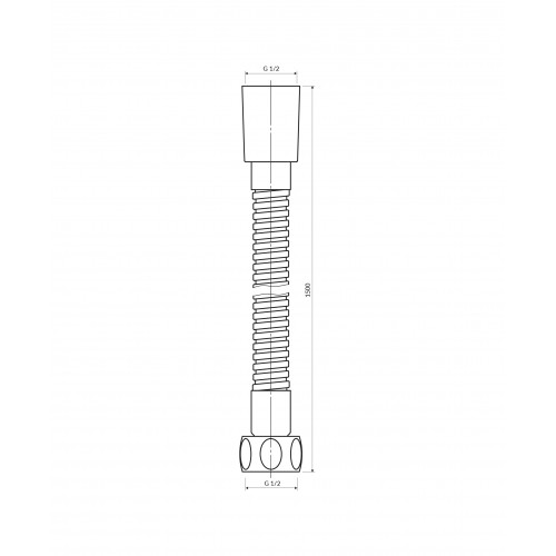 Omnires metalinė dušo žarna 150cm, braižyto nikelio spalvos, 029NI