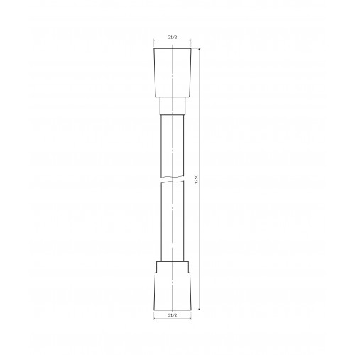 Omnires dušo žarna 125cm, pilka spalva, Silver-X125SL