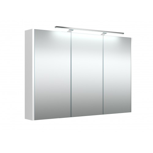 RB veidrodinė spintelė su LED apšvietimu, IP44, balta blizgi, 98x65 cm, 1402711