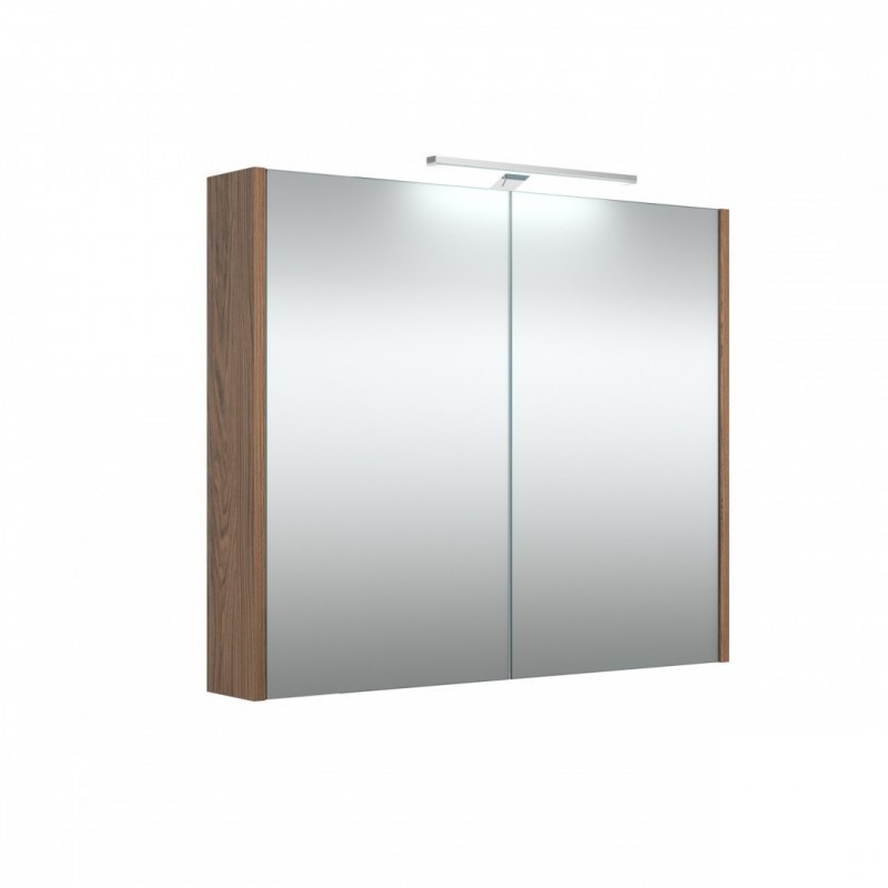 RB veidrodinė spintelė su LED apšvietimu, IP44, varinis ąžuolas, 78x65 cm, 1402548