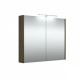 RB veidrodinė spintelė su LED apšvietimu, IP44, rudas ąžuolas, 78x65 cm, 1402520