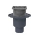 HL310PRBLUE trapas su rėmeliu 123x123mm, nerūdijančio plieno grotelėmis 115x115mm
