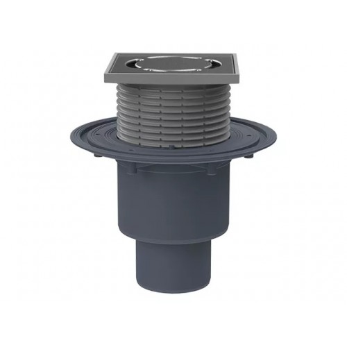HL310PRBLUE trapas su rėmeliu 123x123mm, nerūdijančio plieno grotelėmis 115x115mm