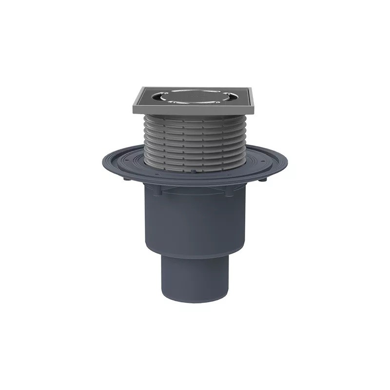 HL310PRBLUE trapas su rėmeliu 123x123mm, nerūdijančio plieno grotelėmis 115x115mm