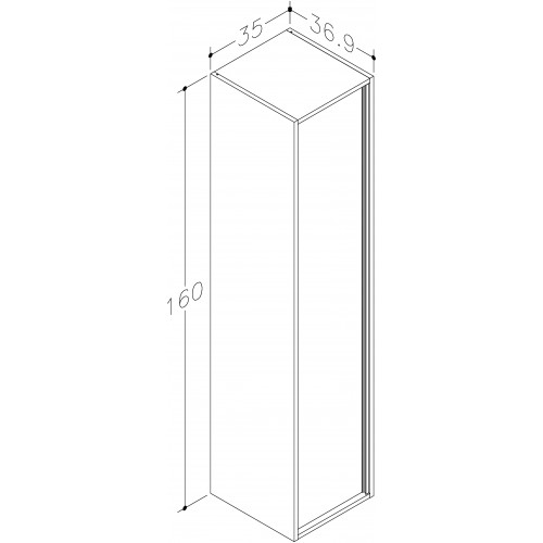 RB Villa ūkinė spintelė su medine rankenėle, 35 cm, rudas ąžuolas, 2931220