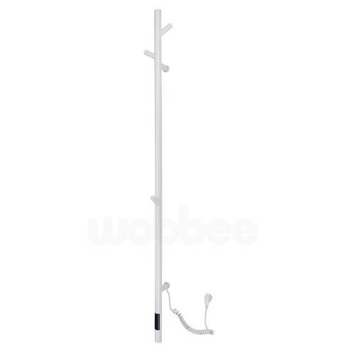Wobbee Chester elektrinė rankšluosčių kabykla 150x14 cm, balta blizgi