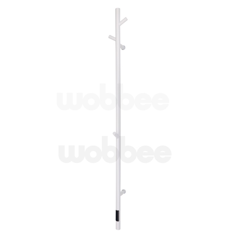 Wobbee Chester elektrinė rankšluosčių kabykla 150x14 cm, balta blizgi