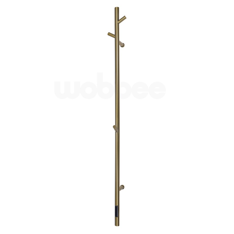 Wobbee Chester elektrinė rankšluosčių kabykla 150x14 cm, braižyto aukso spalva PVD