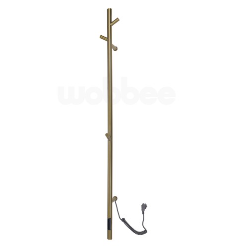 Wobbee Chester elektrinė rankšluosčių kabykla 150x14 cm, braižyto aukso spalva PVD