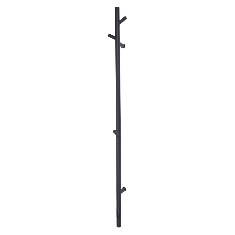 Wobbee Chester elektrinė rankšluosčių kabykla 150x14 cm, juoda matinė