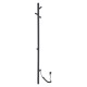 Wobbee Chester elektrinė rankšluosčių kabykla 150x14 cm, juoda matinė