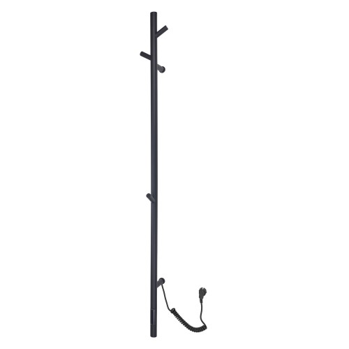 Wobbee Chester elektrinė rankšluosčių kabykla 150x14 cm, juoda matinė