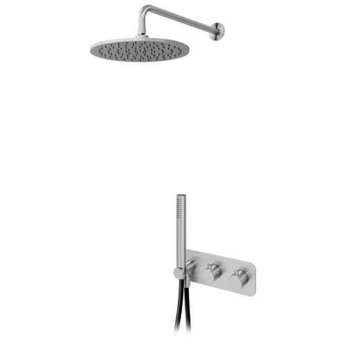 BRUMA X-Alpha potinkinė termostatinė dušo sistema, dušo galva Ø 25cm, nerūdijantis plienas, E1865911IS