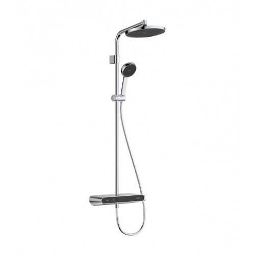 Hansgrohe Activera S Showerpipe 240 1jet EcoSmart virštinkinė dušo sistema su termostatiniu maišytuvu, chromas, 28638000