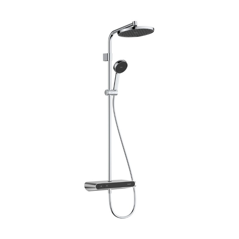Hansgrohe Activera S Showerpipe 240 1jet EcoSmart virštinkinė dušo sistema su termostatiniu maišytuvu, chromas, 28638000