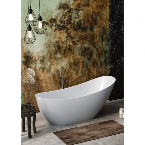 Bathesa Mira akmens masės vonia 175x73 cm, balta blzigi